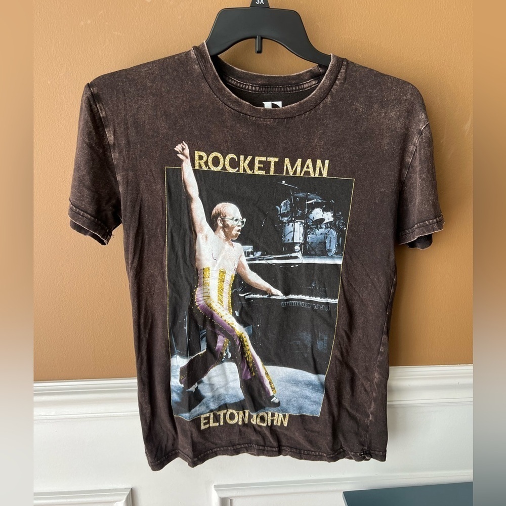 Elton John Rocket Man Vintage Graphic T-Shirt Size Medium